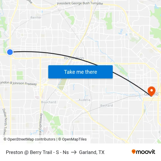 Preston @ Berry Trail - S - Ns to Garland, TX map