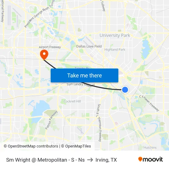 Sm Wright @ Metropolitan - S - Ns to Irving, TX map