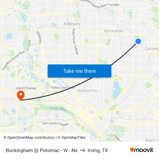 Buckingham @ Potomac - W - Ns to Irving, TX map