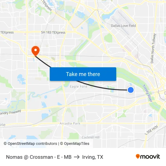 Nomas @ Crossman - E - MB to Irving, TX map