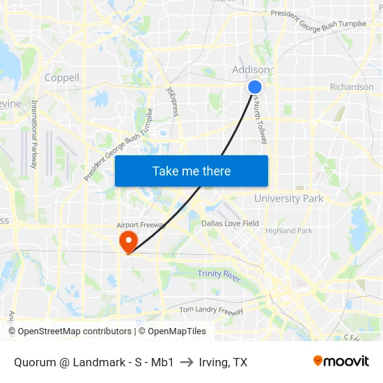 Quorum @ Landmark - S - Mb1 to Irving, TX map