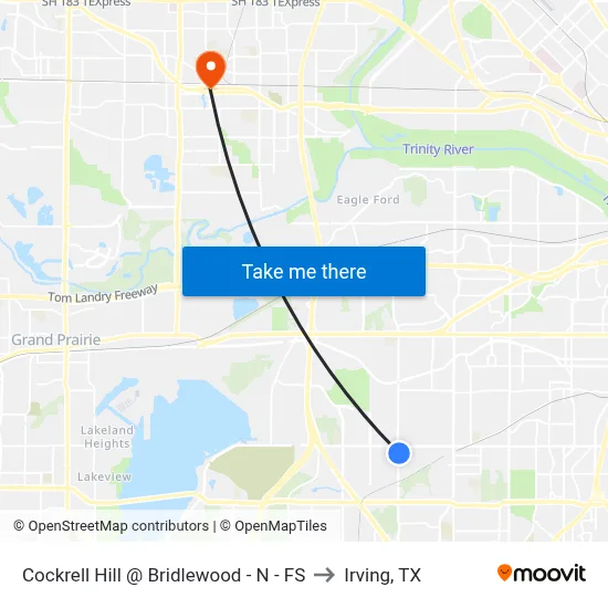 Cockrell Hill @ Bridlewood - N - FS to Irving, TX map