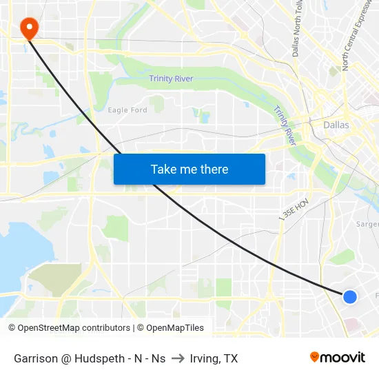 Garrison @ Hudspeth - N - Ns to Irving, TX map