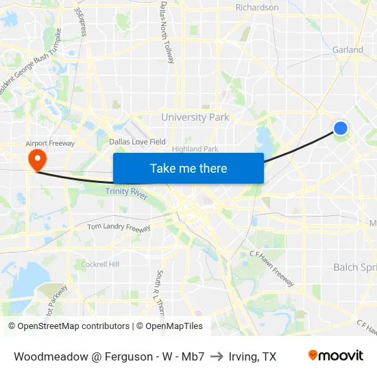 Woodmeadow @ Ferguson - W - Mb7 to Irving, TX map