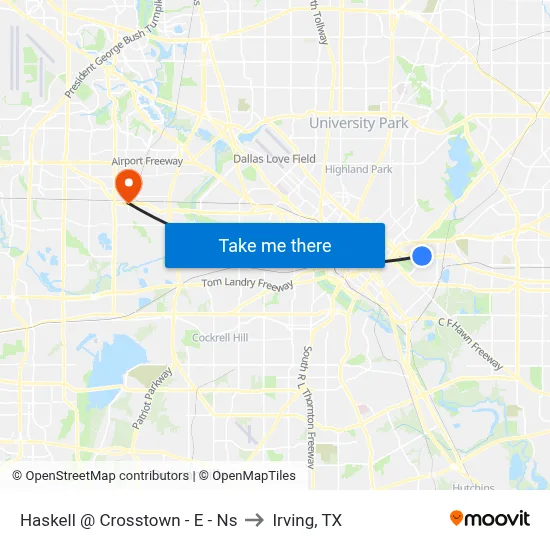 Haskell @ Crosstown - E - Ns to Irving, TX map