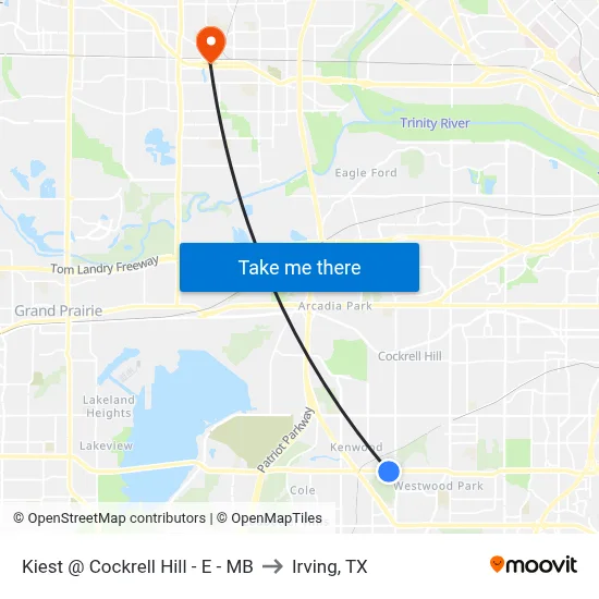 Kiest @ Cockrell Hill - E - MB to Irving, TX map