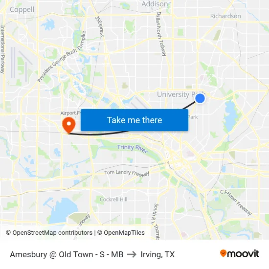 Amesbury @ Old Town - S - MB to Irving, TX map