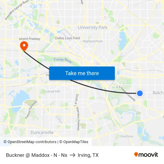 Buckner @ Maddox - N - Ns to Irving, TX map
