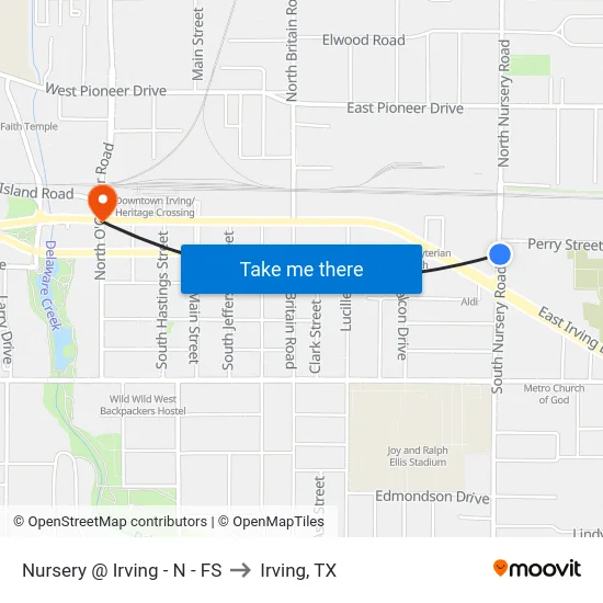 Nursery @ Irving - N - FS to Irving, TX map
