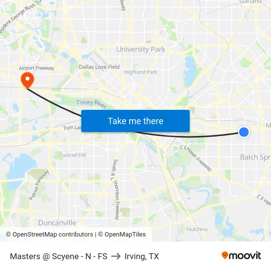 Masters @ Scyene - N - FS to Irving, TX map