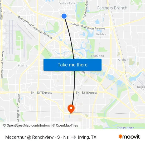 Macarthur @ Ranchview - S - Ns to Irving, TX map