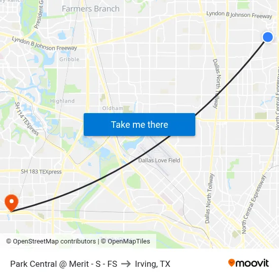 Park Central @ Merit - S - FS to Irving, TX map