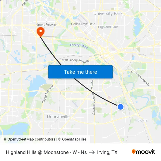 Highland Hills @ Moonstone - W - Ns to Irving, TX map