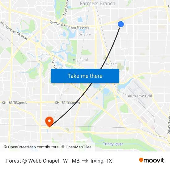 Forest @ Webb Chapel - W - MB to Irving, TX map