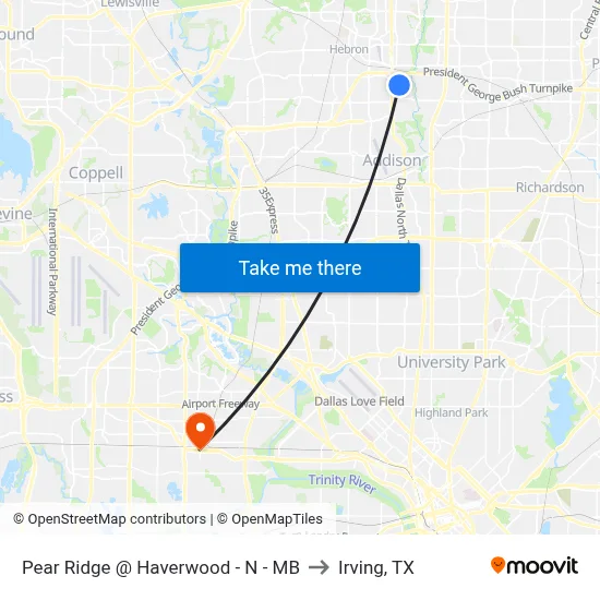 Pear Ridge @ Haverwood - N - MB to Irving, TX map