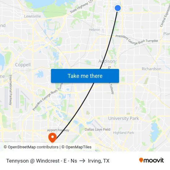 Tennyson @ Windcrest - E - Ns to Irving, TX map