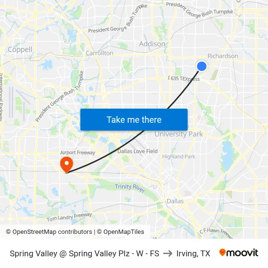 Spring Valley @ Spring Valley Plz - W - FS to Irving, TX map
