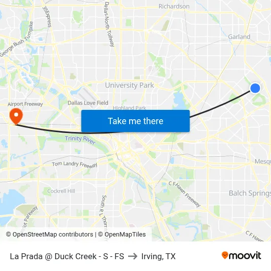 La Prada @ Duck Creek - S - FS to Irving, TX map