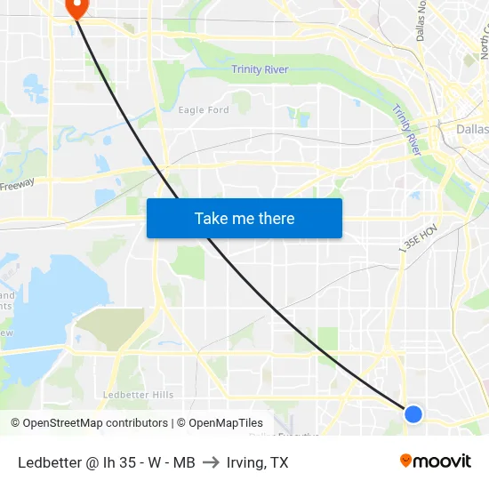Ledbetter @ Ih 35 - W - MB to Irving, TX map
