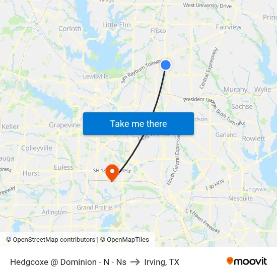 Hedgcoxe @ Dominion - N - Ns to Irving, TX map