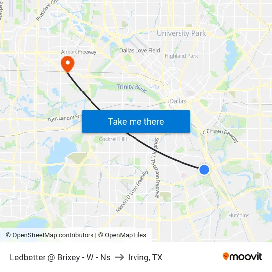 Ledbetter @ Brixey - W - Ns to Irving, TX map