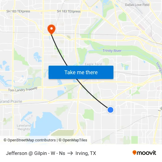 Jefferson @ Gilpin - W - Ns to Irving, TX map