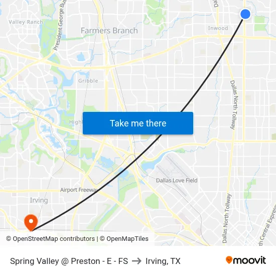 Spring Valley @ Preston - E - FS to Irving, TX map