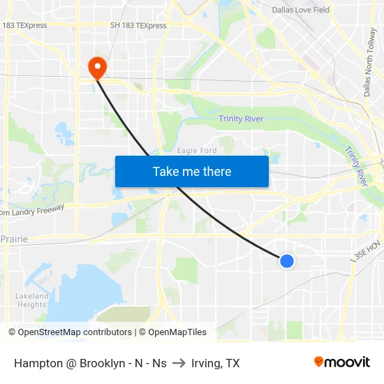 Hampton @ Brooklyn - N - Ns to Irving, TX map