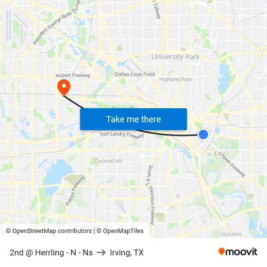 2nd @ Herrling - N - Ns to Irving, TX map
