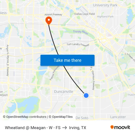 Wheatland @ Meagan - W - FS to Irving, TX map