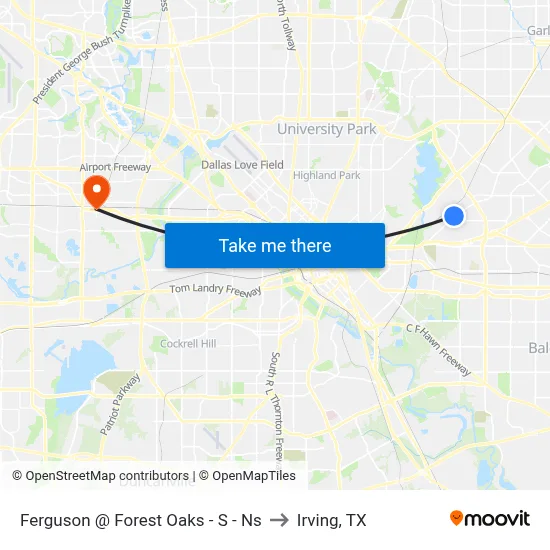 Ferguson @ Forest Oaks - S - Ns to Irving, TX map