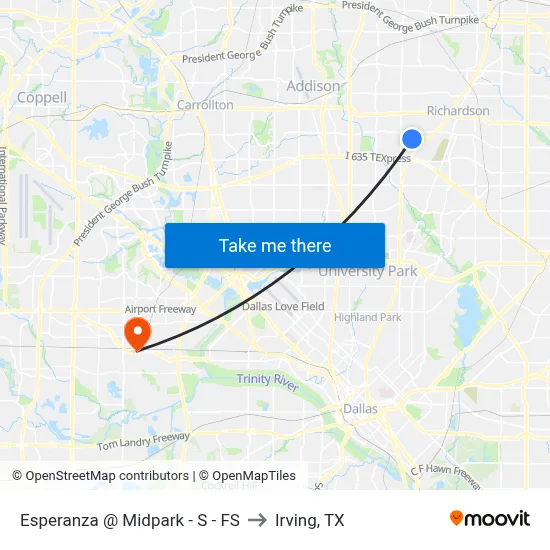Esperanza @ Midpark - S - FS to Irving, TX map
