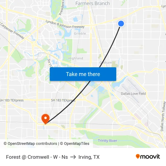 Forest @ Cromwell - W - Ns to Irving, TX map
