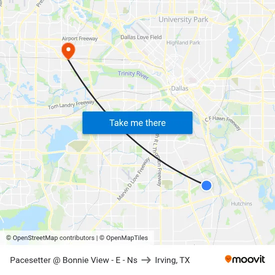 Pacesetter @ Bonnie View - E - Ns to Irving, TX map