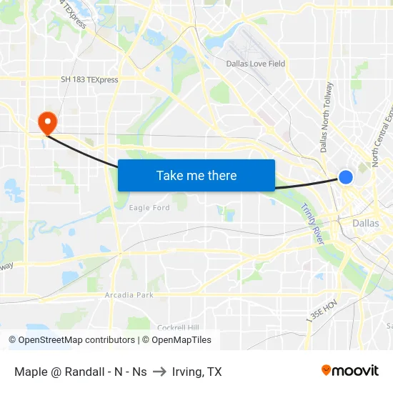 Maple @ Randall - N - Ns to Irving, TX map