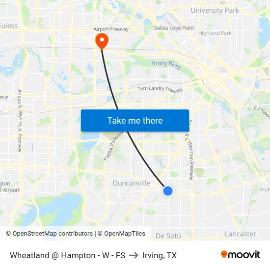 Wheatland @ Hampton - W - FS to Irving, TX map