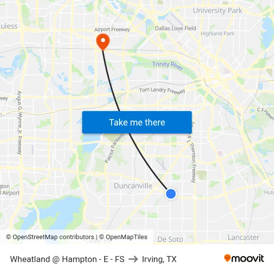 Wheatland @ Hampton - E - FS to Irving, TX map