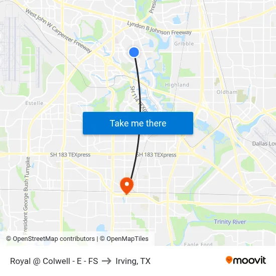 Royal @ Colwell - E - FS to Irving, TX map