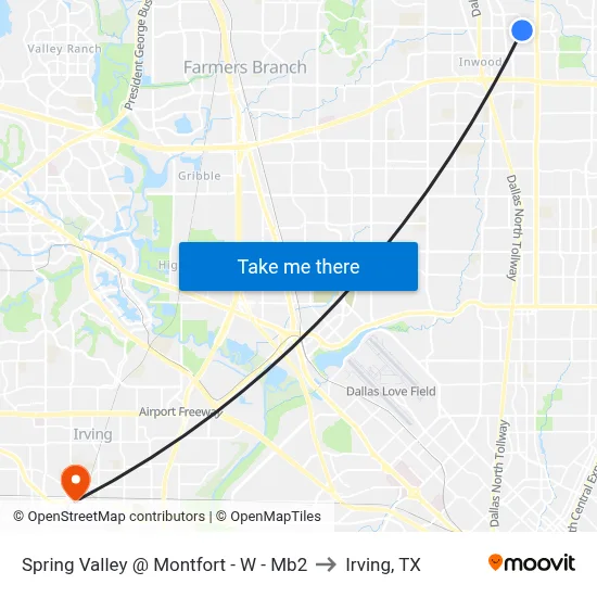 Spring Valley @ Montfort - W - Mb2 to Irving, TX map