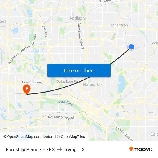 Forest @ Plano - E - FS to Irving, TX map