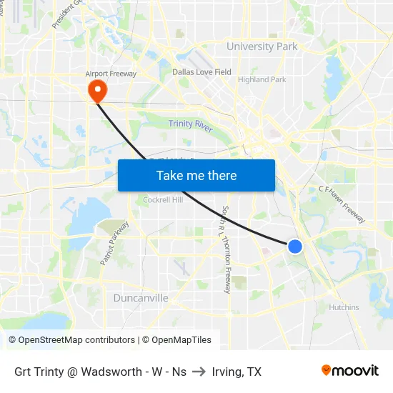 Grt Trinty @ Wadsworth - W - Ns to Irving, TX map