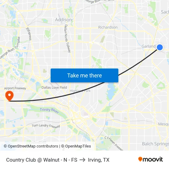 Country Club @ Walnut - N - FS to Irving, TX map