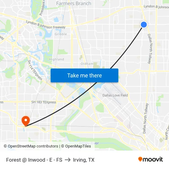 Forest @ Inwood - E - FS to Irving, TX map