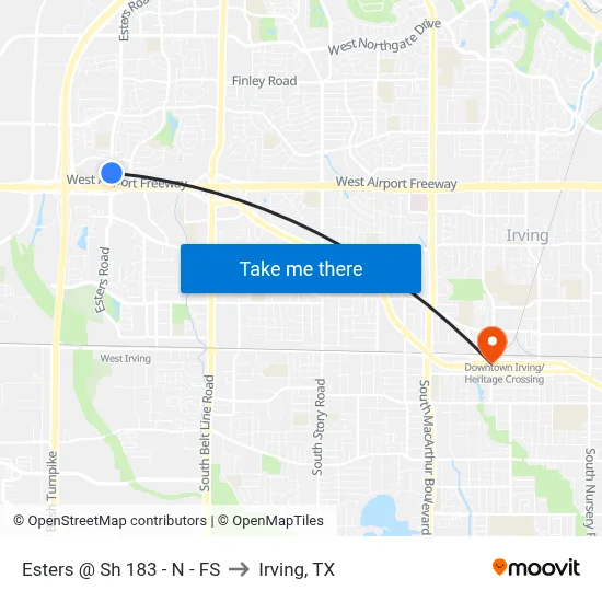 Esters @ Sh 183 - N - FS to Irving, TX map