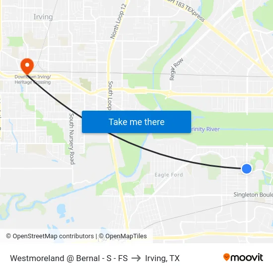 Westmoreland @ Bernal - S - FS to Irving, TX map