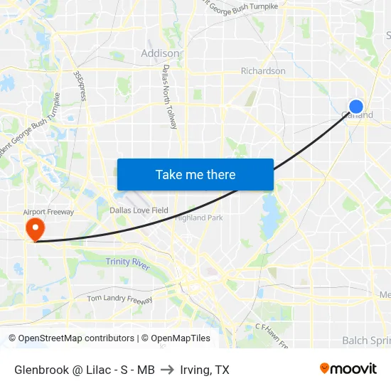 Glenbrook @ Lilac - S - MB to Irving, TX map