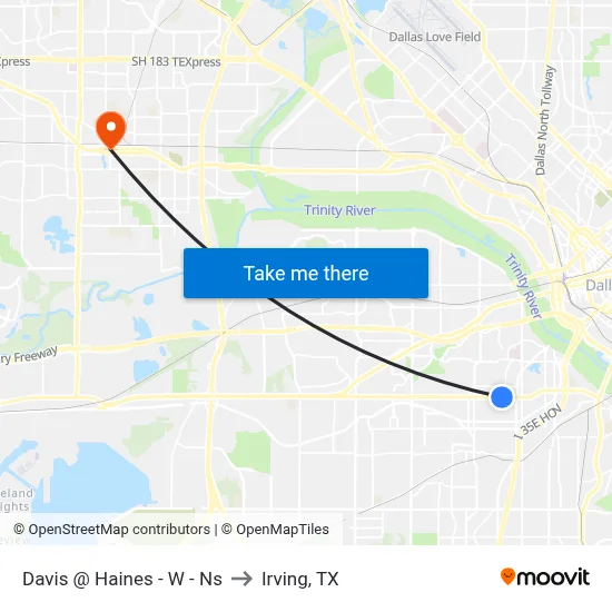 Davis @ Haines - W - Ns to Irving, TX map