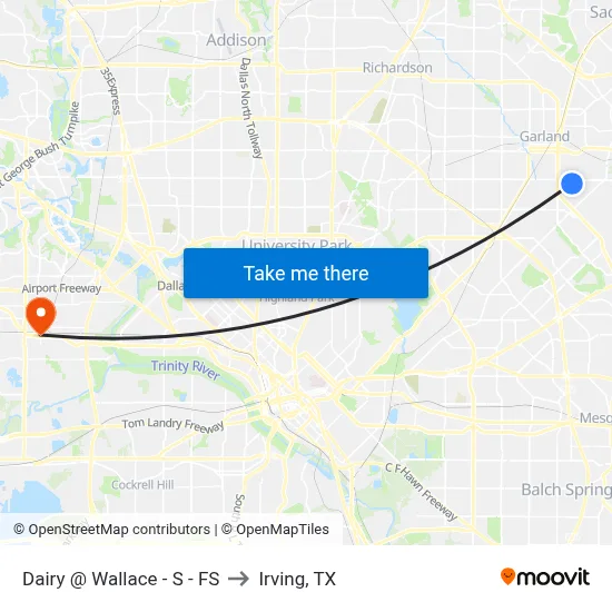 Dairy @ Wallace - S - FS to Irving, TX map