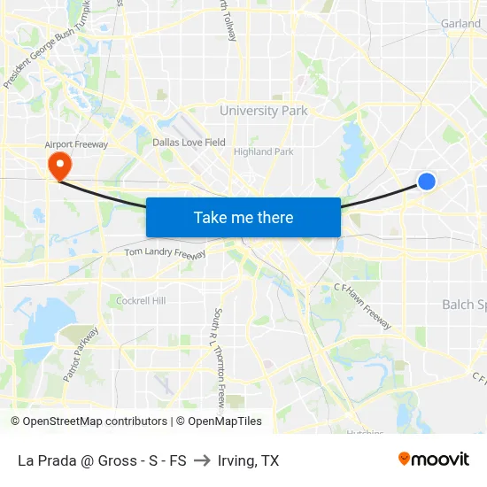 La Prada @ Gross - S - FS to Irving, TX map