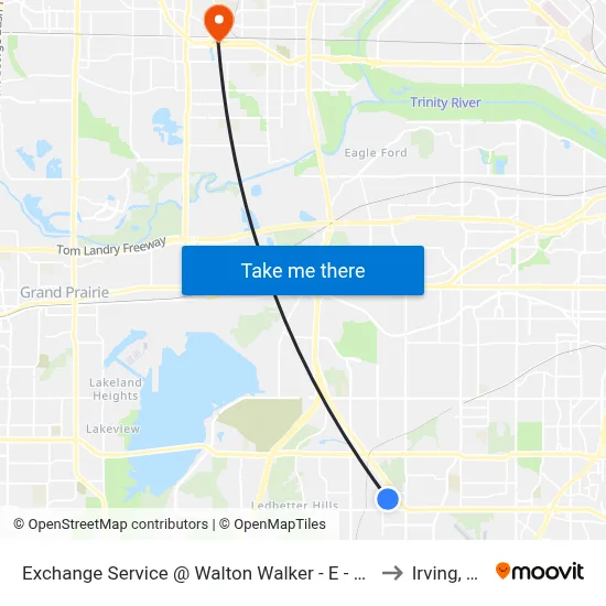 Exchange Service @ Walton Walker - E - MB to Irving, TX map